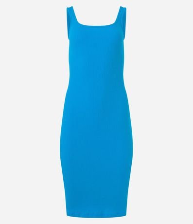 Vestido Midi en Algodón con Escote Cuadrado 5