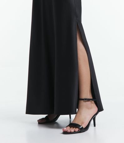 Pollera New Midi Evasé en Satín con Abertura en la Espalda 4