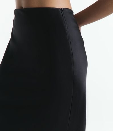 Pollera New Midi Evasé en Satín con Abertura en la Espalda 5