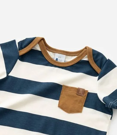 Conjunto Infantil con Estampa Rayada y Bolsillo Contrastante - Talle 0 a 18 meses 8