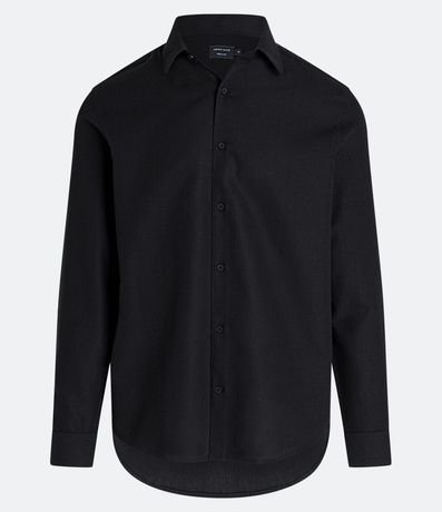 Camisa Regular en Algodón Texturizada