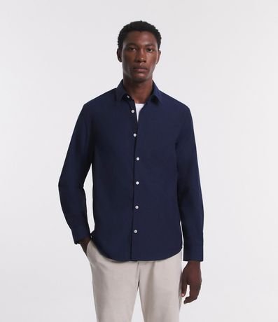 Camisa Regular Básica en Algodón con Manga Larga 4