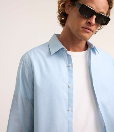 Camisa Regular Básica en Algodón con Manga Larga 3