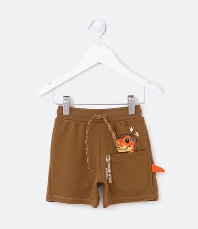 Bermuda Infantil con Bolsillo Interactivo con Dinosaurio - Talle 2 a 5 años 1