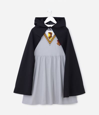 Vestido Infantil con Estampado Harry Potter con Capa - Talle 5 a 14 años