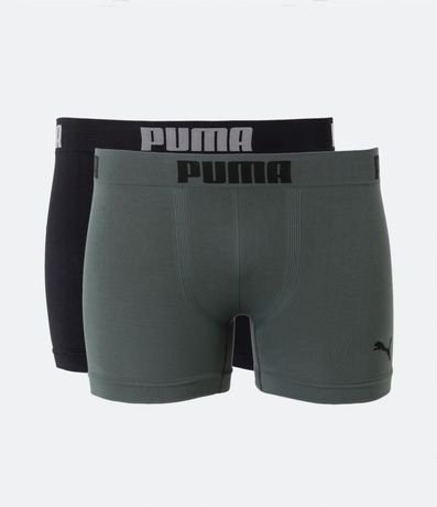 Kit 02 Calzoncillos Boxer en Microfibra con Cintura Elastica Puma Renner