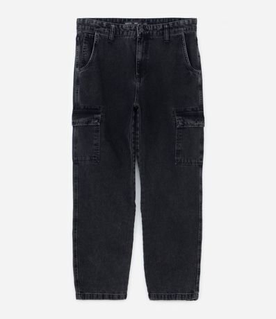 Pantalón Baggy Jeans con Bolsillos Cargo Laterales 5