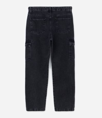 Pantalón Baggy Jeans con Bolsillos Cargo Laterales 6