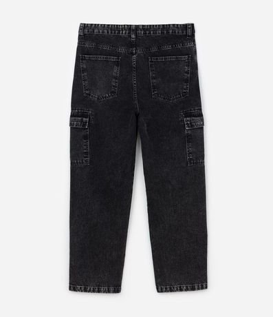 Pantalón Baggy Jeans con Bolsillos Cargo Laterales 7