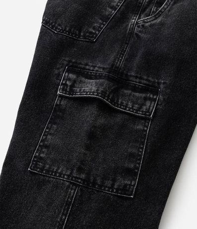 Pantalón Baggy Jeans con Bolsillos Cargo Laterales 9