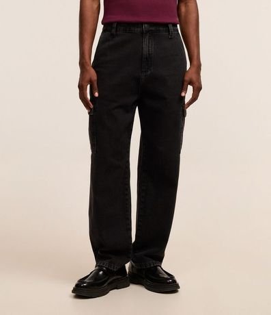 Pantalón Baggy Jeans con Bolsillos Cargo Laterales 2
