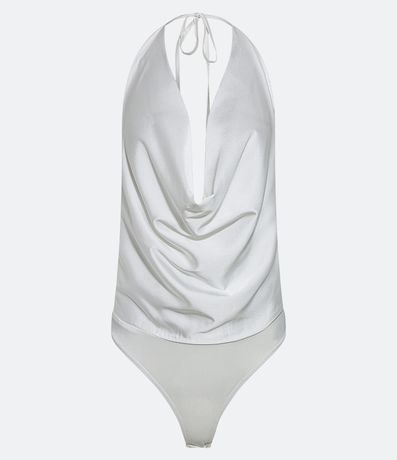Body Halter de Satén con Escote Fruncido 1