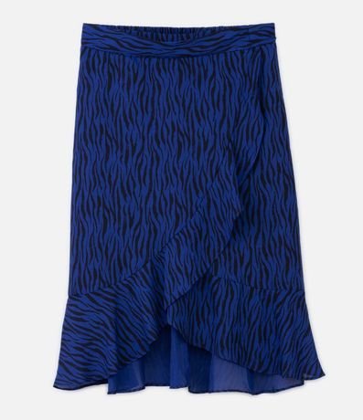 Pollera Midi en Crepé con Lazo y Estampa Animal Print Curve & Plus Size 5