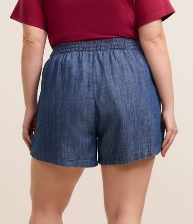 Short Comfy Jeans con Lazo en la Cintura Curve & Plus Size 3