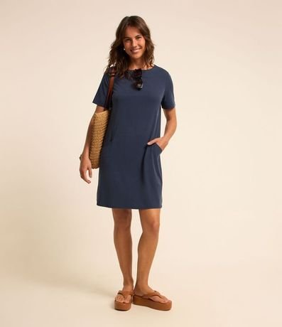 Vestido T-Shirt en Media Malla con Bolsillos 2