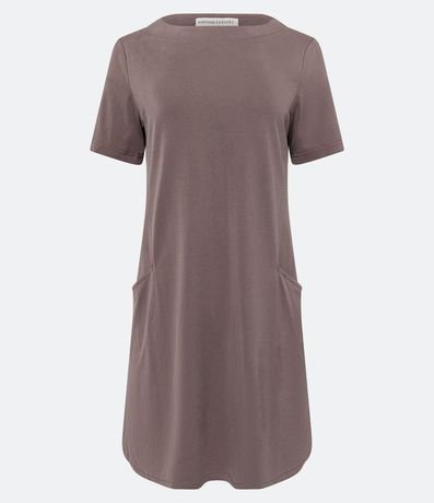 Vestido T-Shirt en Media Malla con Bolsillos 6