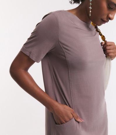 Vestido T-Shirt en Media Malla con Bolsillos 5