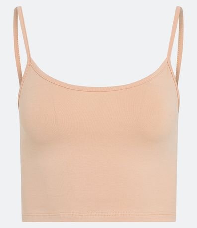 Blusa Musculosa Cropped en Algodón con Breteles Finos 6