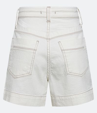 Short Cintura Alta en Sarga con Costura Aparente 5