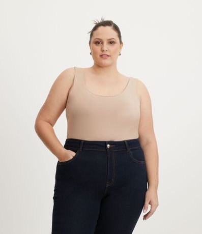 Blusa Musculosa en Poliamida con Breteles Anchos Curve & Plus Size