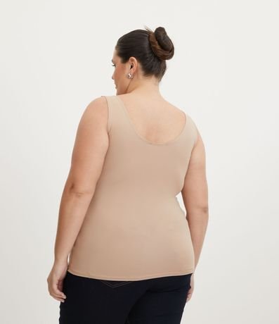 Blusa Musculosa en Poliamida con Breteles Anchos Curve & Plus Size 3
