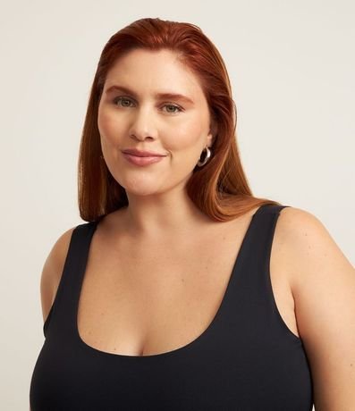 Blusa Musculosa en Poliamida con Breteles Anchos Curve & Plus Size 3