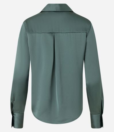 Camisa en Satén con Recortes y Botones 6