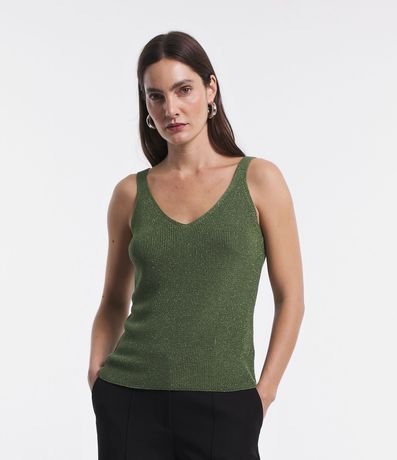 Blusa de Tirantes en Hilo Metalizado Texturizado 1