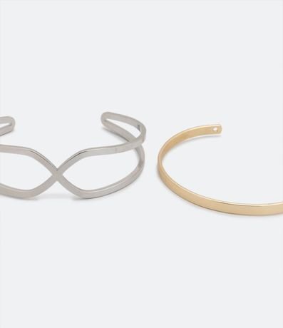 Kit 02 Pulseras en Metal con Diferentes Designs 2