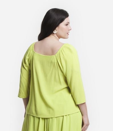 Blusa en Viscosa con Manga 3/4 Campana Curve & Plus Size 3