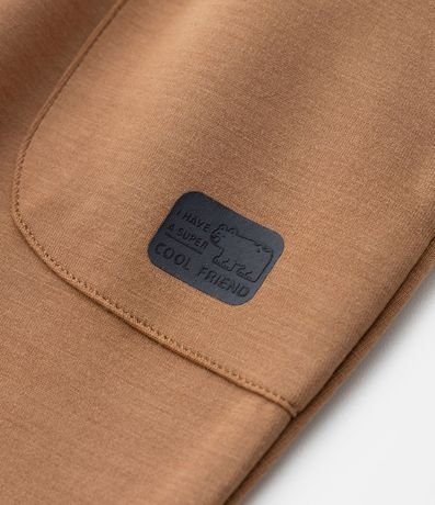 Pantalón Infantil en Microfibra con Estampado en Lettering - Talle 1 a 4 años 4