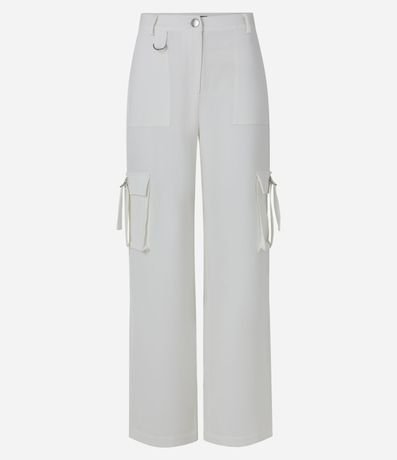 Pantalón Recto Sastrería con Bolsillos Cargo 4