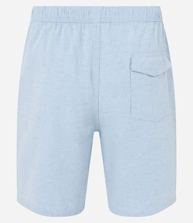 Bermuda Casual Texturizada con Cintura Elástica y Recortes 2