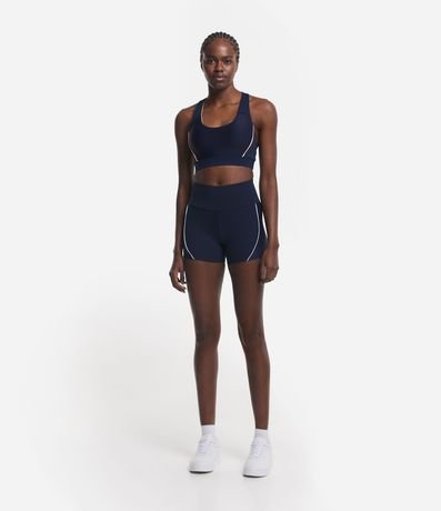 Bermuda Crossfiteira Deportiva en Poliamida con Detalle Contrastante Lateral 1