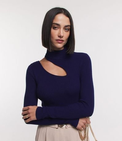 Blusa de Punto con Cutout en el Hombro 1