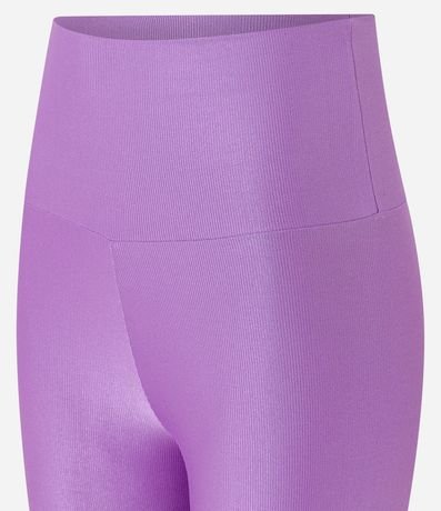 Pantalón Legging Deportiva en Poliamida Acanalada con Cintura Alta 2