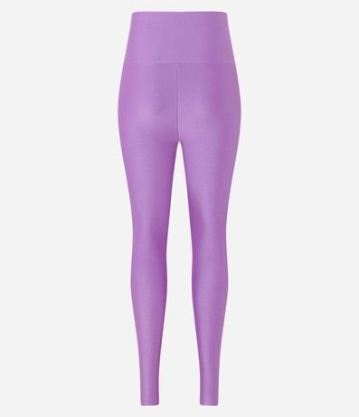 Pantalón Legging Deportiva en Poliamida Acanalada con Cintura Alta 3