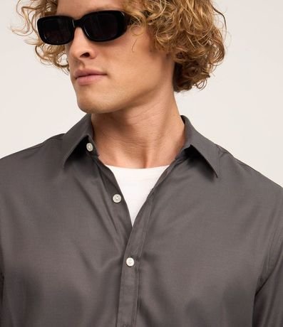 Camisa en Fibra de Bambu Satinada con Textura 4