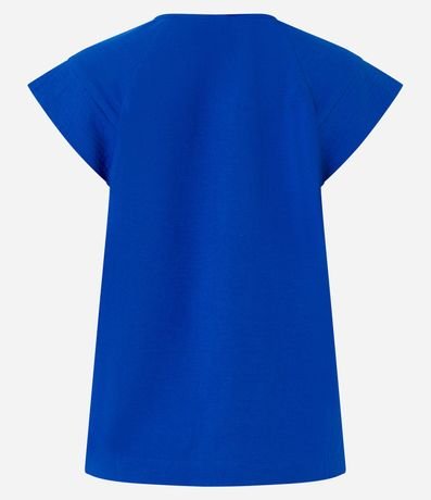 Blusa en Viscolino con Manga Corta con Costura Aparente 6