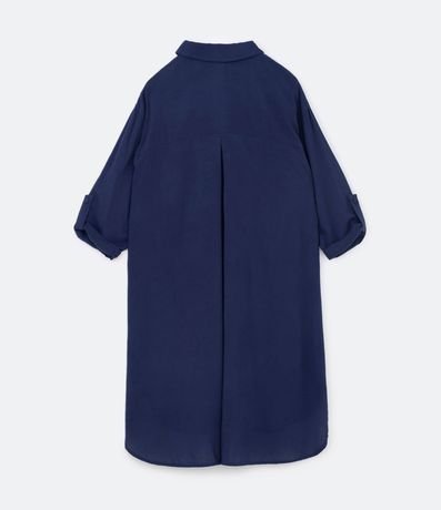 Vestido Chemise en Viscosa con Abotonado y Manga 3/4 Curve & Plus Size 7