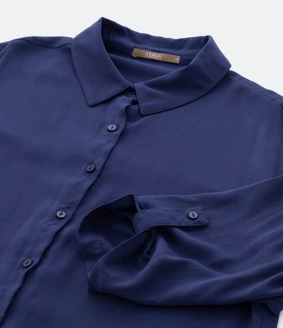 Vestido Chemise en Viscosa con Abotonado y Manga 3/4 Curve & Plus Size 8