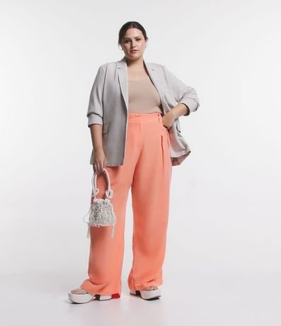 Pantalón Pantalona en Lino con Lazo Curve & Plus Size