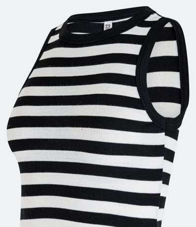 Blusa Musculosa en Viscosa Rayada y con Textura 4