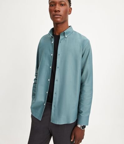 Camisa Comfort en Algodón Manga Larga