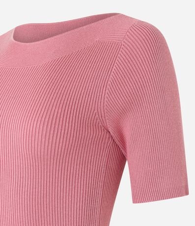Blusa Básica de Punto con Escote Bote 7