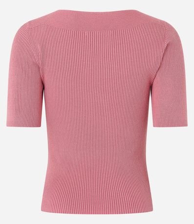 Blusa Básica de Punto con Escote Bote 8