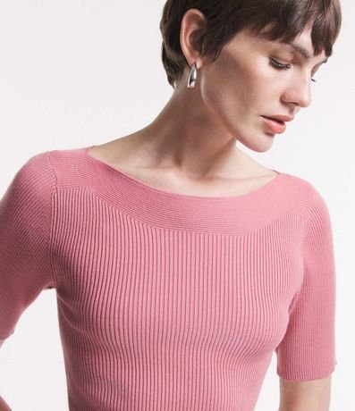 Blusa Básica de Punto con Escote Bote 1