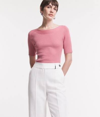Blusa Básica de Punto con Escote Bote 2