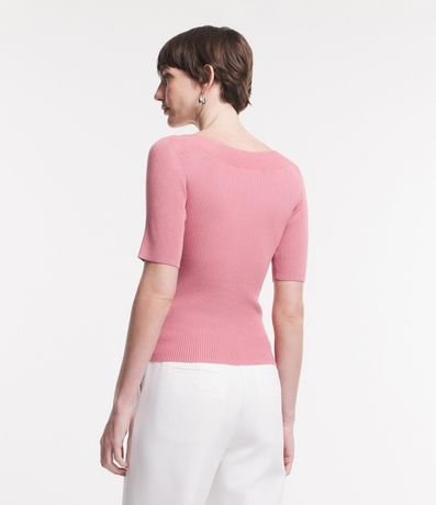 Blusa Básica de Punto con Escote Bote 4