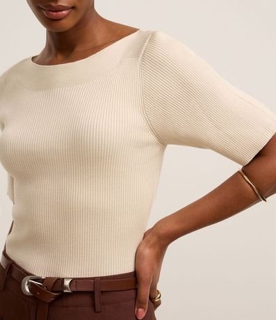 Blusa Básica de Punto con Escote Bote 3